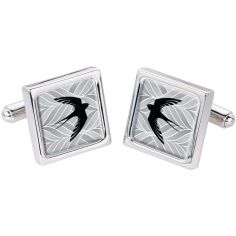 Boutons de manchette, Silhouette Oiseau. Sonia Spencer