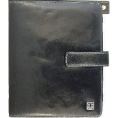 Housse Ipad en cuir, Tyler & Tyler, Noir Union Jack white Tyler & Tyler