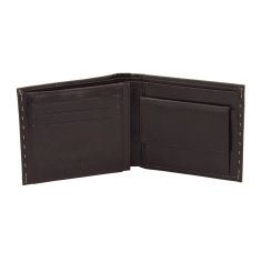 Portefeuille cuir marron foncé 3 volets Friedrich 23 2