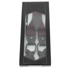 Bretelle 3 attaches Hercule, Bordeaux. Cuir Marron foncé Tony & Paul 2