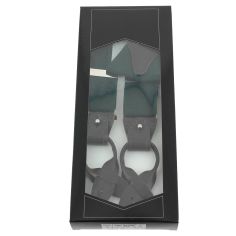 Bretelle 3 attaches Hercule, vert. Cuir noir Tony & Paul 2