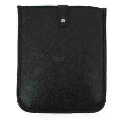 Housse Ipad cuir, Pailsey noir, Simon Carter London Simon Carter