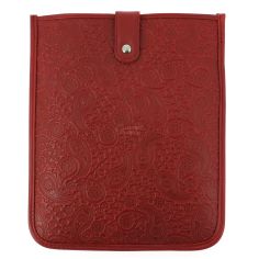 Housse Ipad cuir, Pailsey rouge, Simon Carter London Simon Carter