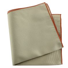 Pochette soie, Lino, ourlet orange Tony & Paul