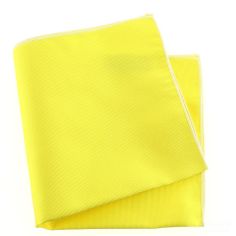 Pochette soie, jaune Citron, ourlet blanc Tony & Paul