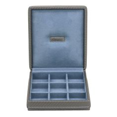 Ecrin 9 Boutons de manchette, Bleu-Gris Carbone Friedrich 23