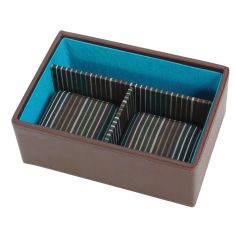 Rangement Empilable Turquoise/Rayé gris, 2 montres Stackers UK