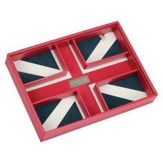 Boite de rangement empilable UK rouge, Modèle 2 Stackers UK