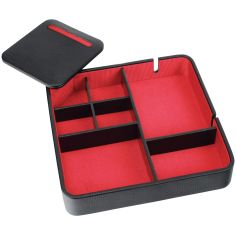 Valet de rangement, Dulwich, cuir doublé rouge Dulwich Designs 2