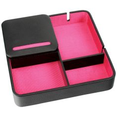 Valet de rangement, Dulwich, cuir doublé Rose Dulwich Designs