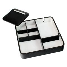 Valet de rangement, Dulwich, cuir doublé blanc Dulwich Designs 2