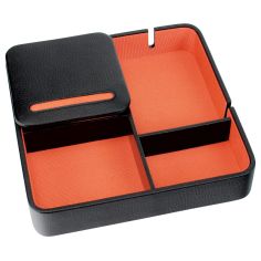 Valet de rangement, Dulwich, cuir doublé orange Dulwich Designs