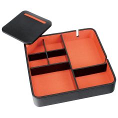 Valet de rangement, Dulwich, cuir doublé orange Dulwich Designs 2