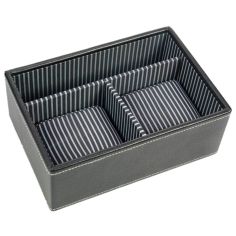 Rangement Empilable Gris/Rayé gris, 2 montres Stackers UK