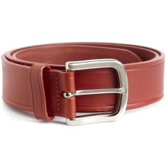 Ceinture Simon Carter Luxe, Cuir Italien rouge, jean Simon Carter