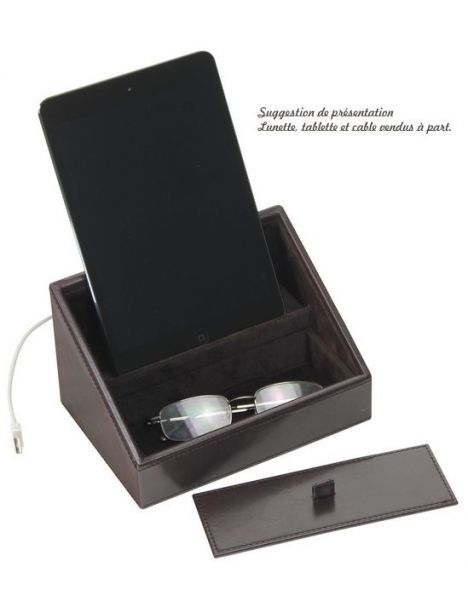 Plateau empilable valet stacker, Module1 Mini marron-Check, Base de charge Stackers UK