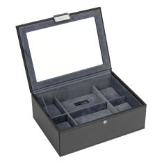 Boite 8 montres stackers empilable, Module1(haut) noir exécutif Stackers UK
