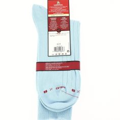 Mi chaussette uni à cotes pur coton, Brume Labonal 2