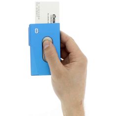 Porte-carte de visite alu Bleu, Ogon Design, One Touch Ogon Designs 2