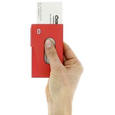 Porte-carte de visite alu rouge, Ogon Design, One Touch Ogon Designs 2