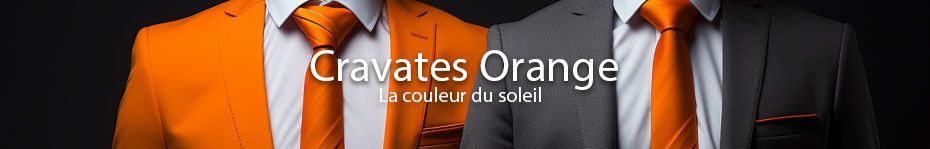 Cravate orange, abricot, saumon en soie slim tricot ou grenadine