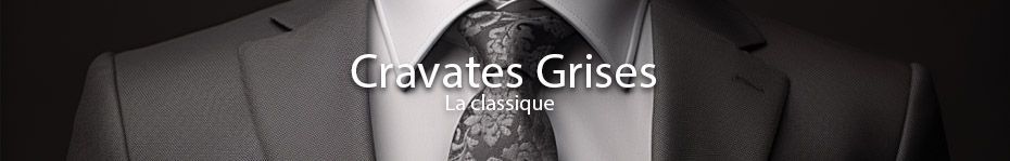 Cravate grise, anthracite. En soie slim tricot ou grenadine.