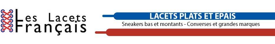 Lacets plats et épais pour basket et sneakers en coton. France