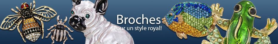 Broches femmes - Animaux, insectes, fruits, fleurs et brillants