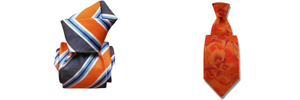 Cravate Segni Disegni LUXE, Faite main, Castellazzo, Orange et calla orange